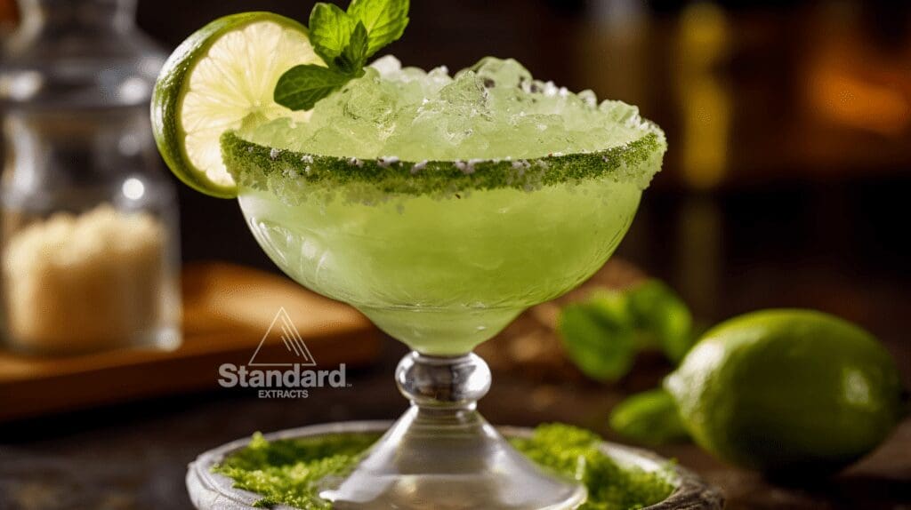 Lime Margarita with a Minty CBD Twist