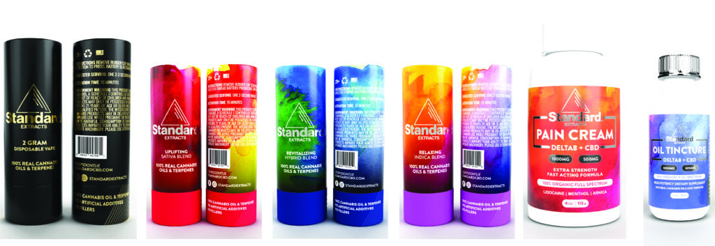 Standard CBD Product Line up : Handcrafted CBD tinctures, edibles and vapes from a small-batch cannabis brand