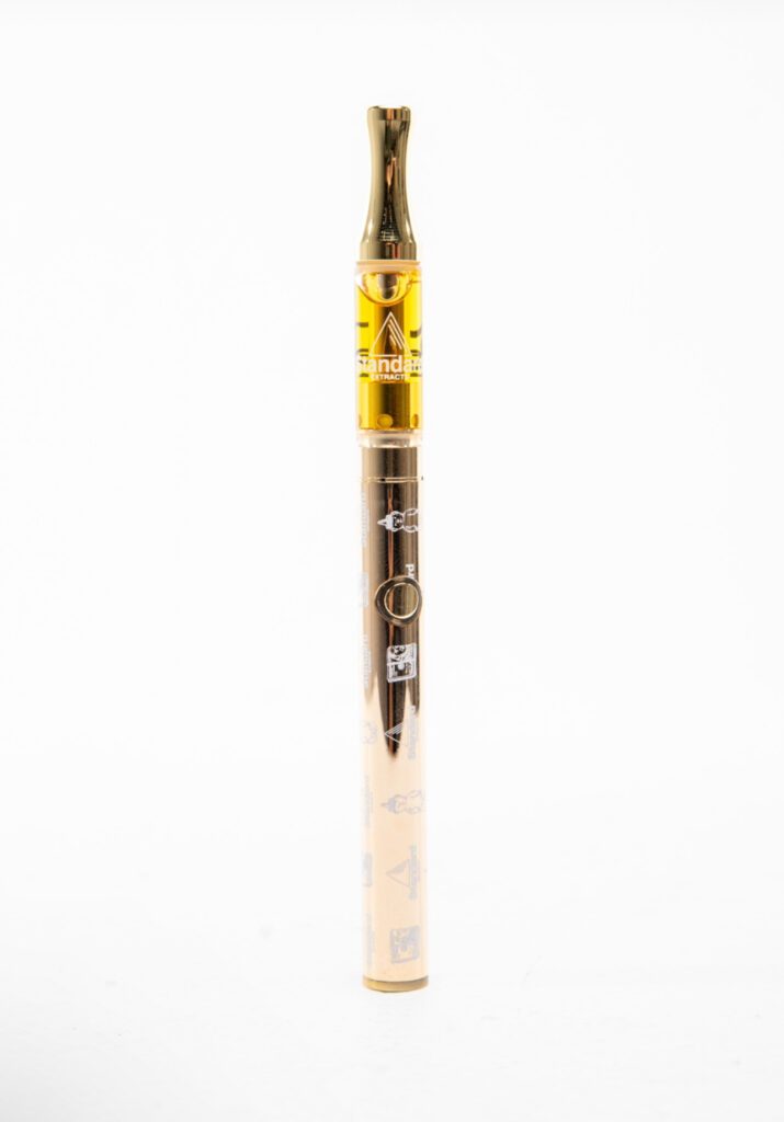Small-batch CBD vape cartridge made by an independent cannabis business using locally sourced terpenes