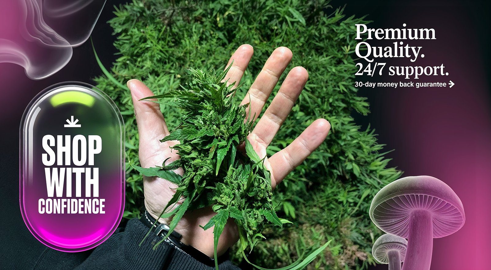 Shop With Confidence — Premium quality, farm to home, 24/7 support, 30-day guarantee