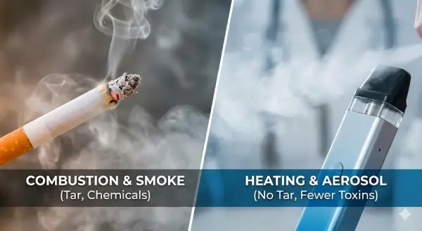 cig vs vape combustion