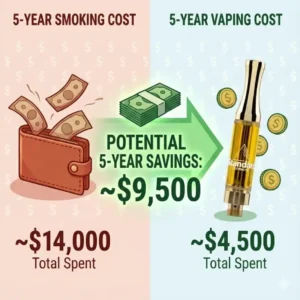 cig vs vape yearly compare