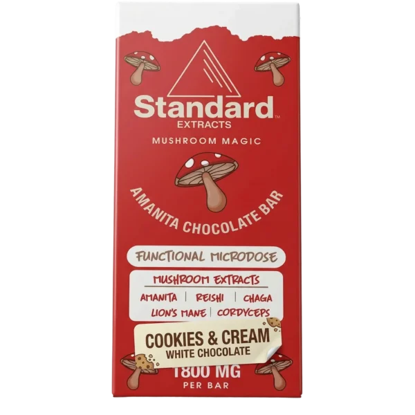 Mushroom Chocolate Bar – Cookies & Cream (White Chocolate)