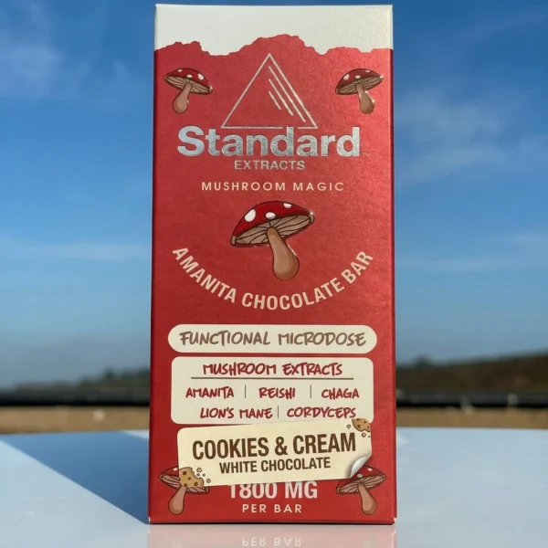 Mushroom Chocolate Bar – Cookies & Cream (White Chocolate) - Image 4